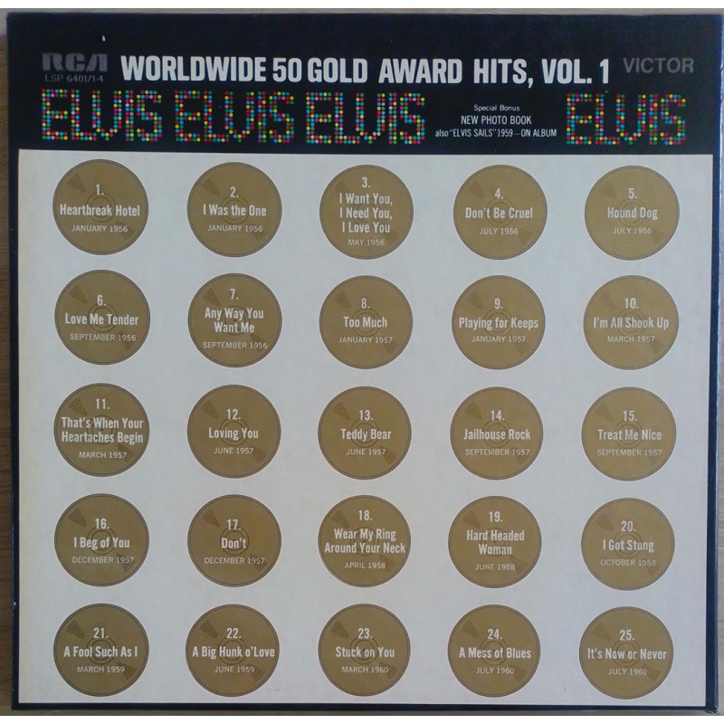 (LP) Elvis Presley - Worldwide 50 Gold Award Hits, Vol. 1